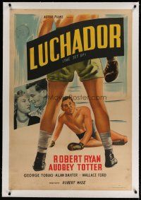 4h256 SET-UP linen Argentinean R50s art of boxer Robert Ryan fighting in the ring, Robert Wise