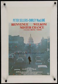 4h345 BEING THERE linen Belgian '80 different image of Washington D.C., directed by Hal Ashby!