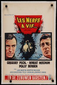 4h350 CAPE FEAR linen Belgian '62 Gregory Peck, Robert Mitchum, Polly Bergen, classic film noir!