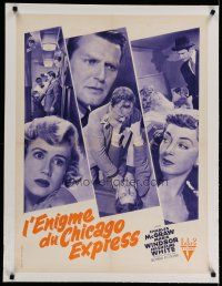 4h148 NARROW MARGIN linen French 23x32 '53 Richard Fleischer classic film noir, different montage!