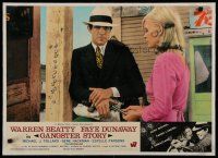 4h282 BONNIE & CLYDE linen Italian photobusta '67 c/u of sexy Faye Dunaway grabbing Beatty's gun!