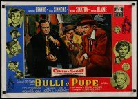 4h297 GUYS & DOLLS linen Italian photobusta '55 Brando bets Sinatra $1000 against his soul on 1 roll