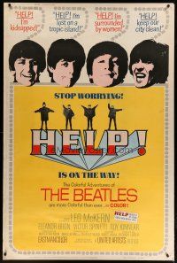 4j121 HELP 40x60 '65 great images of The Beatles, John, Paul, George & Ringo, rock & roll classic!