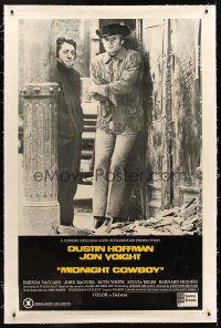 4j234 MIDNIGHT COWBOY linen 40x60 '69 Dustin Hoffman, Jon Voight, John Schlesinger classic!