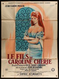 4j080 SON OF DEAR CAROLINE French 1p R1950s art of sexy Brigitte Bardot by Guy Gerard Noel!