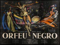 4j066 BLACK ORPHEUS French 4p '59 Marcel Camus' Orfeu Negro, wonderful art by Georges Allard!