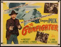 4j031 GUNFIGHTER 1/2sh '50 Gregory Peck's only friends were his guns, great outlaw image!