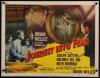 4j035 JOURNEY INTO FEAR 1/2sh '42 Orson Welles, Joseph Cotten, Dolores Del Rio, Ruth Warrick