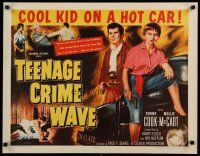 4j048 TEEN-AGE CRIME WAVE 1/2sh '55 kids turned killers are cool on a hot car, smoking bad girl!