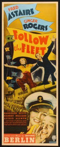 4j004 FOLLOW THE FLEET insert '36 Fred Astaire & Ginger Rogers dancing, music by Irving Berlin!