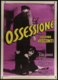 4j216 OSSESSIONE linen Italian 1p R50s Luchino Visconti classic, c/u of Clara Calamai & Girotti!