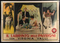 4j193 PLEASURE GARDEN linen Italian 2p '25 historic poster from Alfred Hitchcock's very first film!