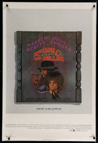 4j097 McCABE & MRS. MILLER 1sh '71 Robert Altman, Warren Beatty, Julie Christie, Amsel art!