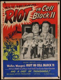4k230 RIOT IN CELL BLOCK 11 30x40 '54 directed by Don Siegel, Sam Peckinpah, 4,000 caged humans!