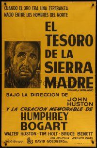 4k151 TREASURE OF THE SIERRA MADRE Argentinean R50s cool different art of Humphrey Bogart, classic!