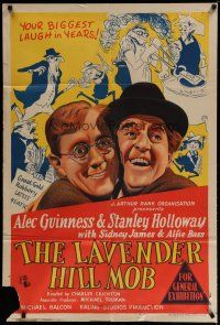 4k165 LAVENDER HILL MOB Aust 1sh '51 Charles Crichton classic, Alec Guinness & Stanley Holloway!