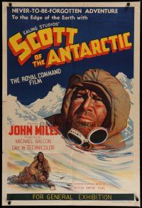4k172 SCOTT OF THE ANTARCTIC Aust 1sh '49 John Mills in South Pole expedition, different art!