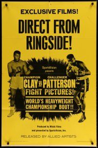 4k028 CLAY VS. PATTERSON 1sh '65 Muhammad Ali & Floyd Patterson boxing match in Las Vegas!