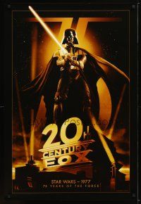 4k207 20TH CENTURY FOX 75TH ANNIVERSARY commercial poster '10 image of Darth Vader, Star Wars!