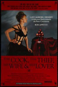 4k233 COOK, THE THIEF, HIS WIFE & HER LOVER 1sh '90 Peter Greenway, sexy Helen Mirren!
