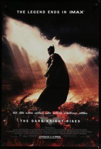 4k234 DARK KNIGHT RISES DS IMAX style 1sh '12 Christian Bale as Batman, the legend ends, rare!