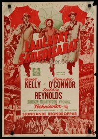 4k385 SINGIN' IN THE RAIN Finnish '52 Gene Kelly, Donald O'Connor, Debbie Reynolds, classic musical