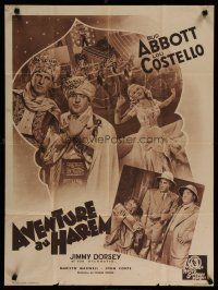 4k374 LOST IN A HAREM French 23x32 '47 different image of Bud Abbott & Lou Costello in Arabia!