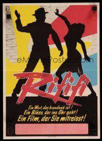 4k180 RIFIFI German 12x19 '55 Jules Dassin Du rififi chez les hommes, cool Hoff silhouette art!
