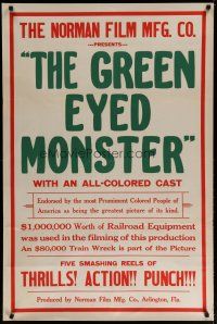 4k240 GREEN EYED MONSTER 1sh '19 stupendous all-star colored motion picture, train adventure!