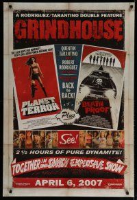 4k241 GRINDHOUSE advance DS 1sh '07 Tarantino, Planet Terror & Death Proof, rare recalled!