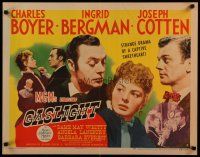 4k305 GASLIGHT style B 1/2sh '44 captive sweetheart Ingrid Bergman, Joseph Cotten, Charles Boyer