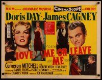 4k312 LOVE ME OR LEAVE ME style B 1/2sh '55 sexy Doris Day as famed Ruth Etting, James Cagney!