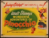 4k317 PINOCCHIO style B 1/2sh R45 Disney classic cartoon, different image of Jiminy Cricket!