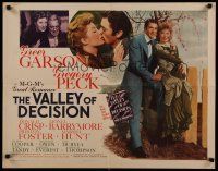 4k321 VALLEY OF DECISION style A 1/2sh '45 Greer Garson romanced by Gregory Peck, Lionel Barrymore!