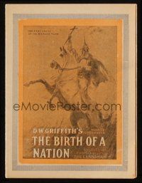 4k016 BIRTH OF A NATION herald '18 D.W. Griffith's classic post-Civil War tale of the Ku Klux Klan!