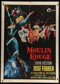 4k129 MOULIN ROUGE Italian 1p R1960s wonderful different art of sexy French showgirls!