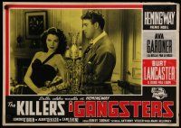 4k424 KILLERS Italian photobusta R57 c/u of Burt Lancaster & sexy Ava Gardner, Hemingway!