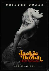 4k247 JACKIE BROWN DS teaser 1sh '97 Quentin Tarantino, sexy image of Bridget Fonda, rare!