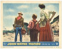 4k104 HONDO LC #7 '53 3-D, John Wayne standing full-length with rifle by Geraldine Page & Aaker!