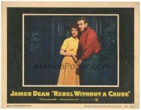4k113 REBEL WITHOUT A CAUSE LC #4 '55 James Dean & Natalie Wood close up, Nicholas Ray classic!