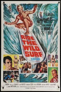 4k052 RIDE THE WILD SURF 1sh '64 Fabian, ultimate poster for surfers to display on their wall!