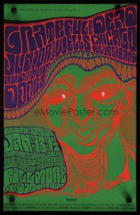 4k212 GRATEFUL DEAD/JUNIOR WELLS/DOORS 2nd printing 14x22 poster 1967 Wes Wilson art!