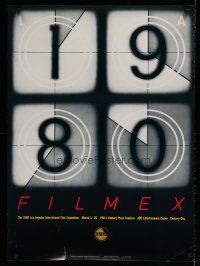 4k222 FILMEX '80 25x34 film festival poster '80 cool design by Doug May & Cliff Boule!