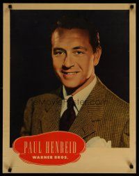 4k221 PAUL HENREID 22x28 personality poster '42 head & shoulders portrait in suit & tie!