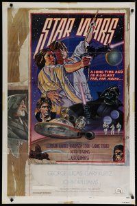 4k057 STAR WARS NSS style D 1sh 1978 cool circus poster art by Drew Struzan & Charles White!