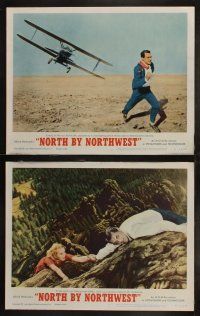 4k079 NORTH BY NORTHWEST 8 LCs R66 Cary Grant, Eva Marie Saint, Alfred Hitchcock classic!