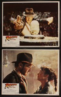 4k081 RAIDERS OF THE LOST ARK 8 LCs '81 Harrison Ford, George Lucas & Steven Spielberg classic!