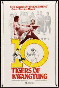 4m004 10 TIGERS OF KWANGTUNG 1sh '80 kung fu action, the odds on excitement are ten to one!