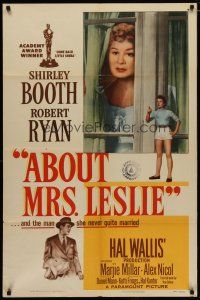 4m015 ABOUT MRS. LESLIE 1sh '54 Shirley Booth, Robert Ryan, the man she never quite married!