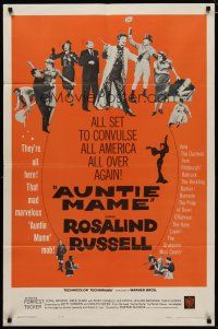 4m068 AUNTIE MAME 1sh R63 classic Rosalind Russell family comedy from play and novel!